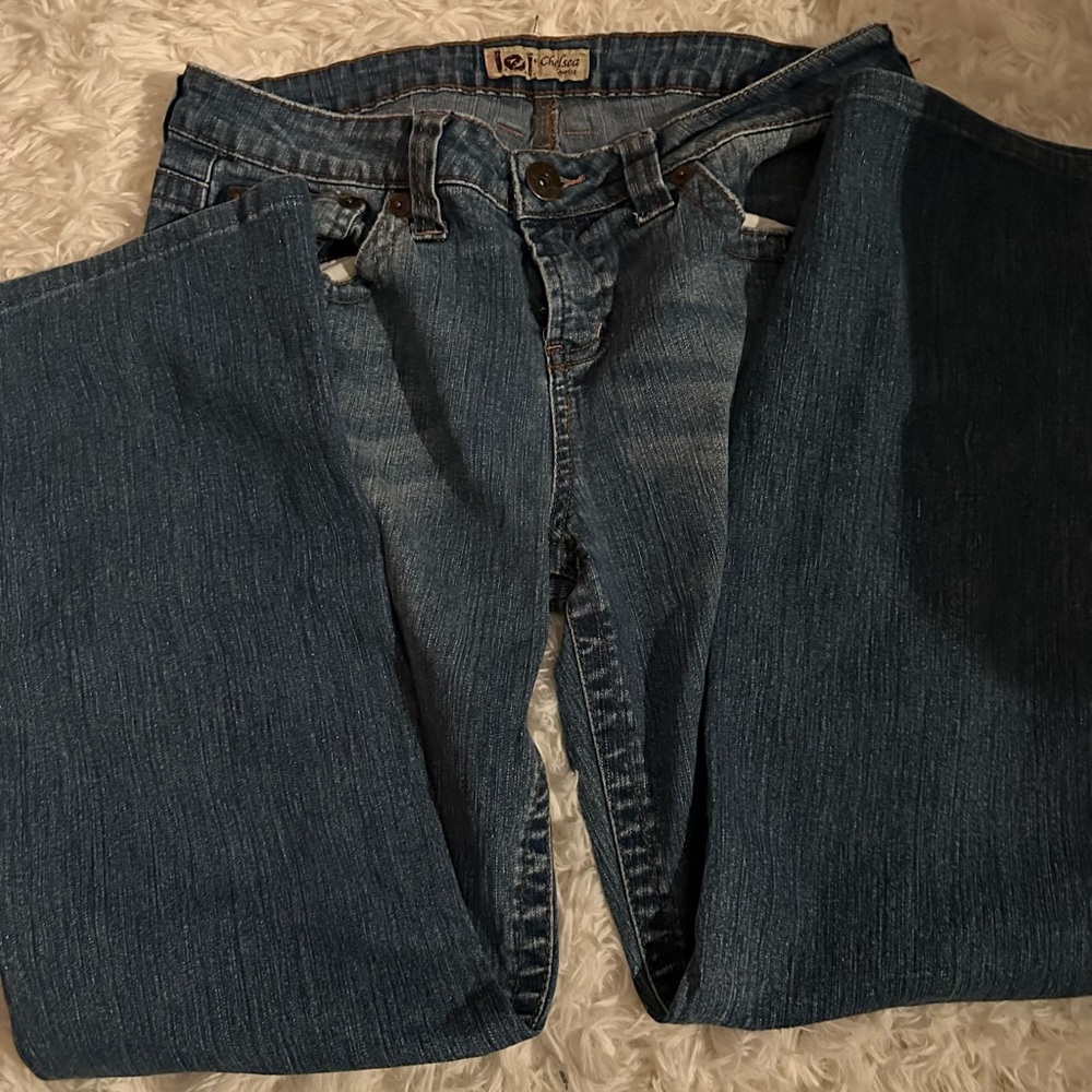 low rise pink pocket patch jeans